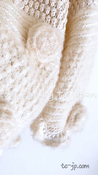 CHANEL 06A Ivory Creme Cashmere Mohair Cape Cardigan 38 46 48 50 シャネル カシミア モヘア アイボリー クリーム ポンチョ ケープ カーディガン 即発