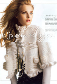 CHANEL 06A Ivory Creme Cashmere Mohair Cape Cardigan 38 46 48 50 シャネル カシミア モヘア アイボリー クリーム ポンチョ ケープ カーディガン 即発