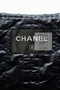 CHANEL 16S Black Check CC Lion Jacket Skirt Suit 36 シャネル ブラック チェック CC ライオン装飾 ジャケット スカート スーツ 即発
