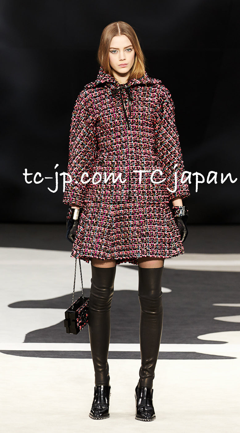 CHANEL 13A Lesage Pink Black Multi Jacket Coat 34 36 38 40 シャネル ルサージュ ピンク ブラック マルチカラー ツイード ジャケット コート 即発