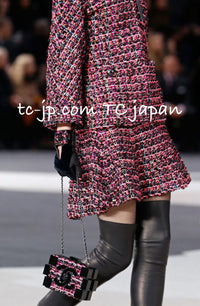 CHANEL 13A Lesage Pink Black Multi Jacket Coat 34 36 38 40 シャネル ルサージュ ピンク ブラック マルチカラー ツイード ジャケット コート 即発