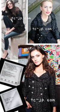 CHANEL 13C Black Ribbon Lesage Double Tweed Jacket 40 シャネル ブラック リボンテープ ロゴ ルサージュ ダブル ツイード ジャケット 即発
