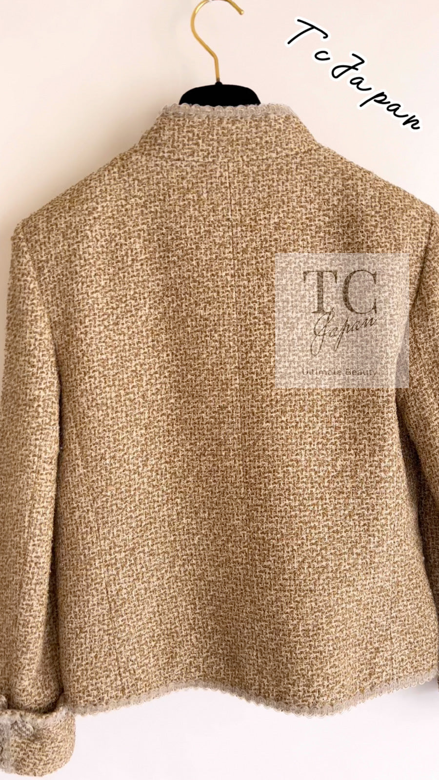 CHANEL 13C Gold Silk Blend Lesage Tweed Jacket 40 シャネル ゴールド ルサージュ ツイード ジャケット 即発