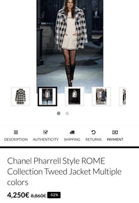 CHANEL 16PF Ivory Black Wool Silk Double Tweed Coat 34 36 38 40 シャネル アイボリー ブラック ウール シルク チェック ツイード コート メンズも!即発