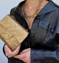 CHANEL 03A Black Lambskin Leather Jacket 36 38 シャネル ブラック ラム レザー ジャケット 即発