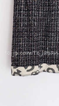 CHANEL 06S Gray Beige CC Logo Tweed Jacket Skirt Suit 38 シャネル CCロゴ グレー ベージュ ツイード ジャケット スカート スーツ 即発