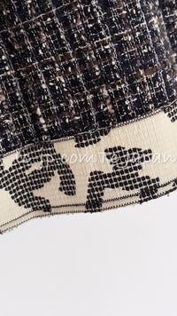CHANEL 06S Gray Beige CC Logo Tweed Jacket Skirt Suit 38 シャネル CCロゴ グレー ベージュ ツイード ジャケット スカート スーツ 即発