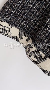 CHANEL 06S Gray Beige CC Logo Tweed Jacket Skirt Suit 38 シャネル CCロゴ グレー ベージュ ツイード ジャケット スカート スーツ 即発
