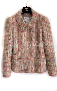 CHANEL 04A Beige Multi Color Lesage Jacket Cashmere Lining Skirt Suit Tops 38 40 シャネル ベージュ・マルチカラー・ルサージュ・ジャケット・スカート・スーツ・トップス 即発 - TC JAPAN