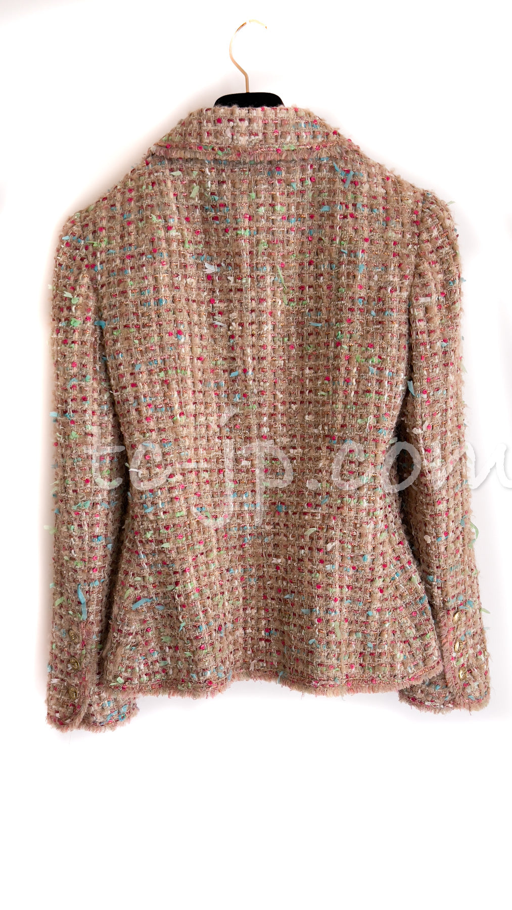 CHANEL 04A Beige Multi Color Lesage Jacket Cashmere Lining Skirt Suit Tops 38 40 シャネル ベージュ・マルチカラー・ルサージュ・ジャケット・スカート・スーツ・トップス 即発 - TC JAPAN