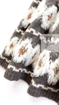 CHANEL 19A Charcoal Gray Wool Cashmere Knit Dress 38 シャネル チャコールグレー ウール カシミア ニット ワンピース 即発