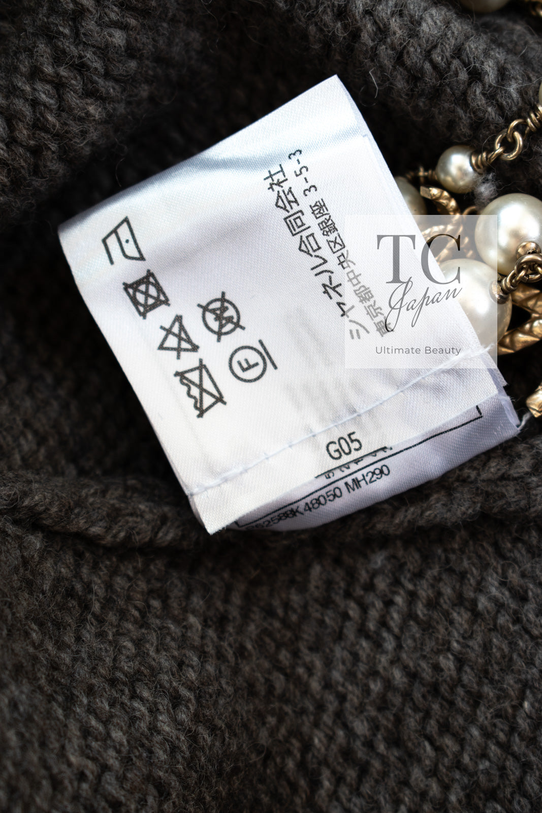 CHANEL 19A Charcoal Gray Wool Cashmere Knit Dress 38 シャネル チャコールグレー ウール カシミア ニット ワンピース 即発