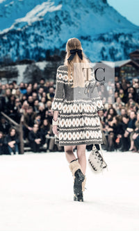 CHANEL 19A Charcoal Gray Wool Cashmere Knit Dress 38 シャネル チャコールグレー ウール カシミア ニット ワンピース 即発