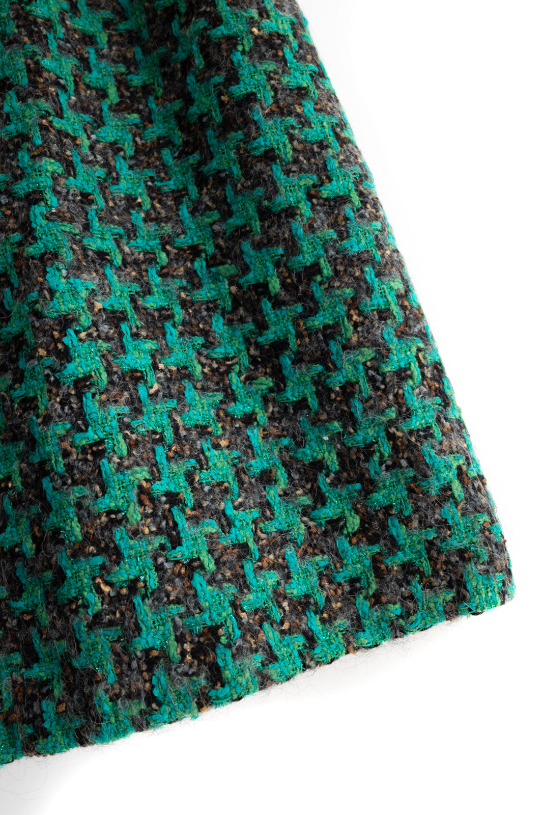 CHANEL 92A Vintage Green Black Tweed Skirt 36 38 シャネル ヴィンテージ グリーン ブラック ツイード スカート 即発