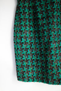 CHANEL 92A Vintage Green Black Tweed Skirt 36 38 シャネル ヴィンテージ グリーン ブラック ツイード スカート 即発