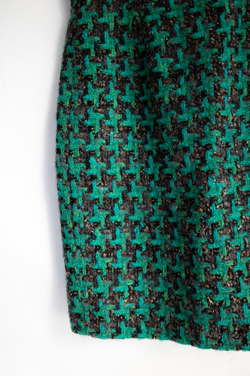 CHANEL 92A Vintage Green Black Tweed Skirt 36 38 シャネル ヴィンテージ グリーン ブラック ツイード スカート 即発