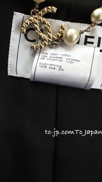 CHANEL 04PF Ivory Beige Bow Ribbon Jacket Skirt Suit 38 42 シャネル アイボリー ベージュ リボン ツイード ジャケット スカート スーツ 即発