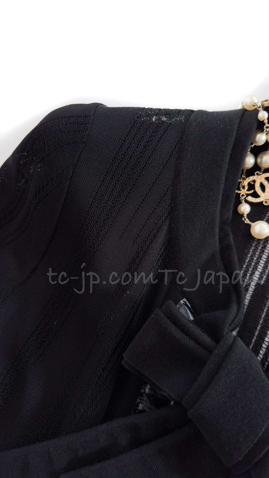 CHANEL 07S Ribbon Trim Black Cardigan Jacket 34 36 シャネル リボン・トリム・ブラック・ニット ボレロ カーディガン 即発