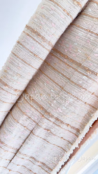 CHANEL 04S Ivory Beige Pink Coat Skirt Set 36 38 シャネル 生成り ベージュ ピンク コート スカート トップス セット 即発