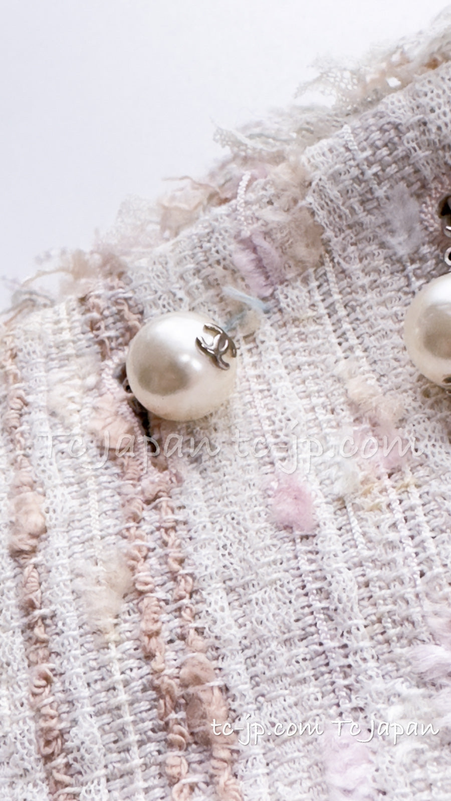 CHANEL 04S Ivory Beige Pink Coat Skirt Set 36 38 シャネル 生成り ベージュ ピンク コート スカート トップス セット 即発