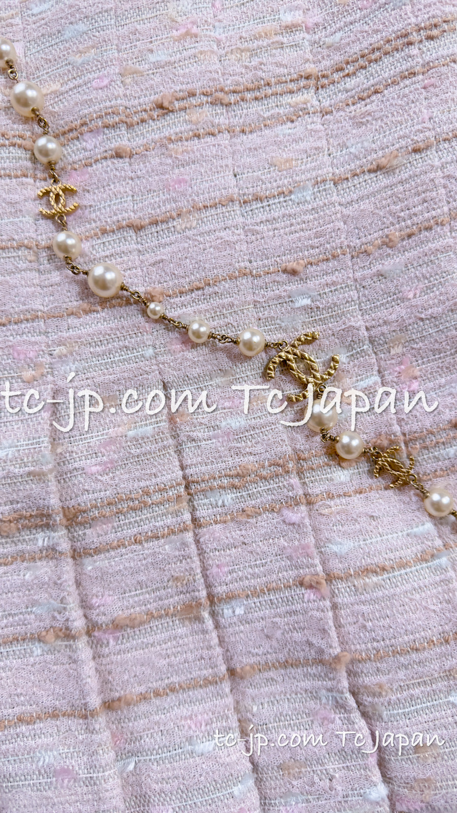 CHANEL 04S Ivory Beige Pink Coat Skirt Set 36 38 シャネル 生成り ベージュ ピンク コート スカート トップス セット 即発