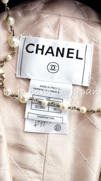 CHANEL 04S Ivory Beige Pink Coat Skirt Set 36 38 シャネル 生成り ベージュ ピンク コート スカート トップス セット 即発