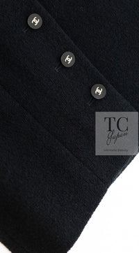 CHANEL 96S Black Rouge  Re d Pink Logo Tweed Jacket Skirt Suit 34 シャネル ブラック ルージュ レッド ピンク ロゴ ツイード ジャケット スカート スーツ 即発