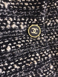 CHANEL 94A Vintage Black Mix Wool Tweed Jacket 36 38 シャネル ヴィンテージ スーパーモデルのブラック系 ウール ツイード ジャケット 即発 - TC JAPAN