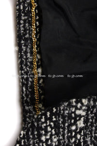 CHANEL 94A Vintage Black Mix Wool Tweed Jacket 36 38 シャネル ヴィンテージ スーパーモデルのブラック系 ウール ツイード ジャケット 即発 - TC JAPAN