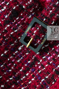 CHANEL 01A Red Wool Tweed Jacket 34 36 38 40 シャネル レッド ウール ツイード ジャケット 即発