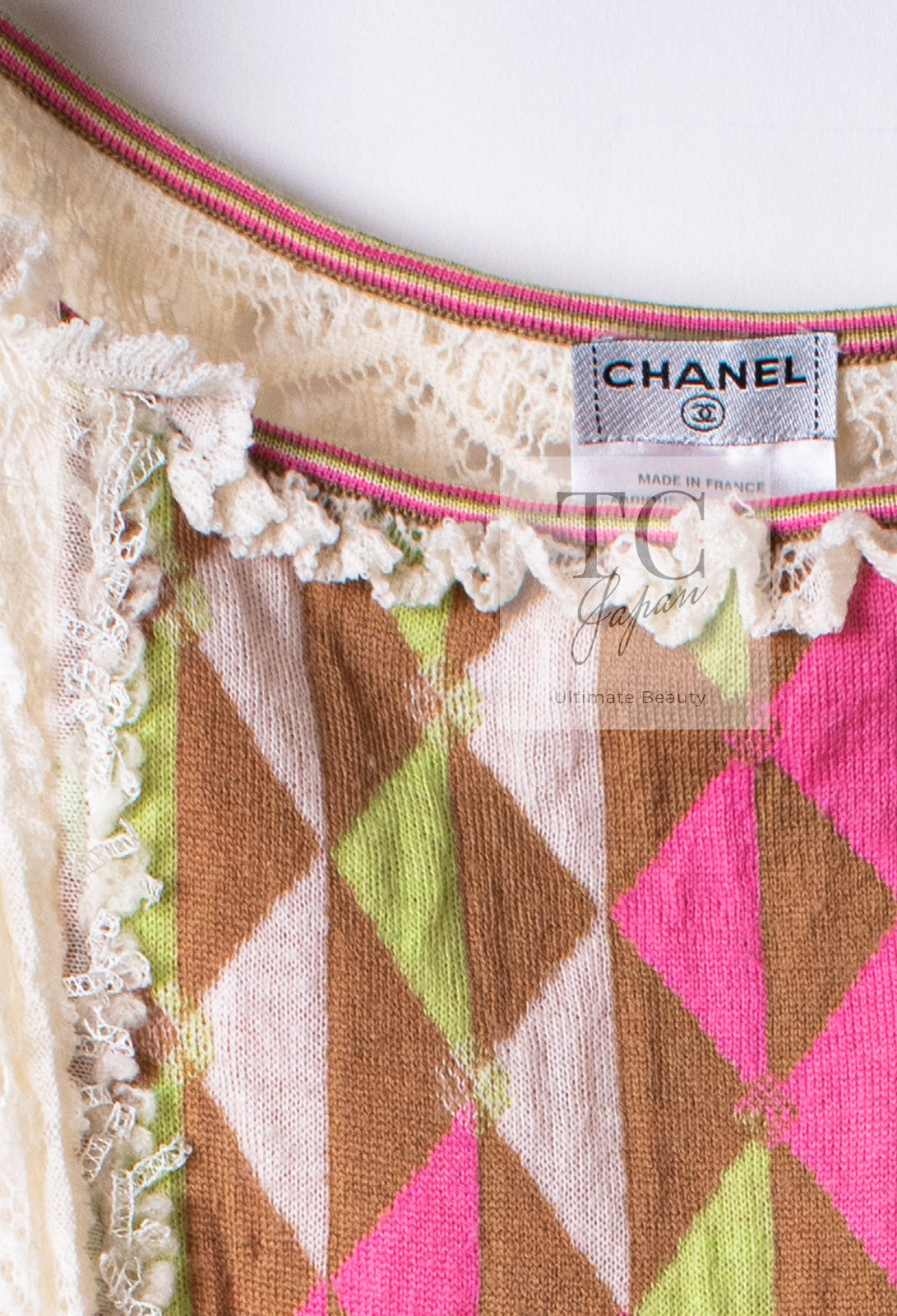 CHANEL 04A Beige Multi Color Lesage Cashmere Lining Skirt Suit Tops 38 40 シャネル ベージュ マルチカラー ルサージュ ジャケット スカート スーツ トップス 即発 - TC JAPAN