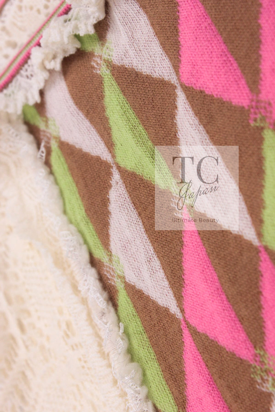 CHANEL 04A Beige Multi Color Lesage Cashmere Lining Skirt Suit Tops 38 40 シャネル ベージュ マルチカラー ルサージュ ジャケット スカート スーツ トップス 即発 - TC JAPAN