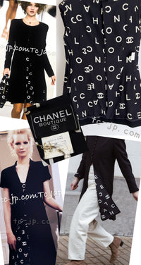 CHANEL 97S Vintage Black Silk CC Logo Coat Jacket 36 シャネル ヴィンテージ ブラック シルク CCロゴ コート ジャケット 即発