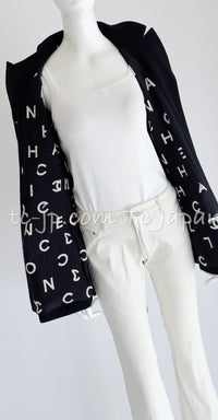 CHANEL 97S Vintage Black Silk CC Logo Coat Jacket 36 シャネル ヴィンテージ ブラック シルク CCロゴ コート ジャケット 即発