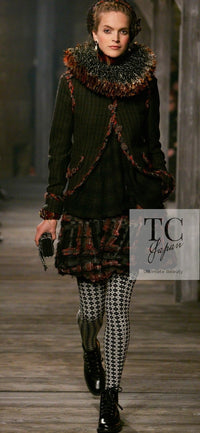 CHANEL 13PF Gray Black Trim Wool Tweed Jacket 38 40 シャネル グレー ブラック トリミング ウール ツイード ジャケット 即発