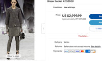 CHANEL 12A Black Gray Metallic Tweed Jacket 36 38 シャネル ブラック グレー メタリック ツイード ジャケット 即発