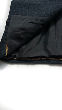 CHANEL 94S Vintage Navy Black Wool Cotton Supermodel Jacket 38 シャネル ヴィンテージ ネイビー ブラック ウール コットン スーパーモデル ジャケット 即発