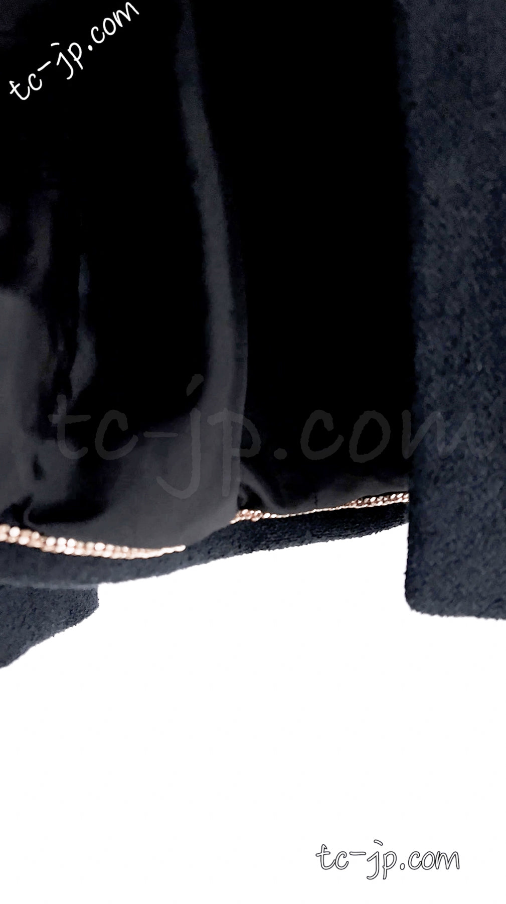 CHANEL 94S Vintage Navy Black Wool Cotton Supermodel Jacket 38 シャネル ヴィンテージ ネイビー ブラック ウール コットン スーパーモデル ジャケット 即発