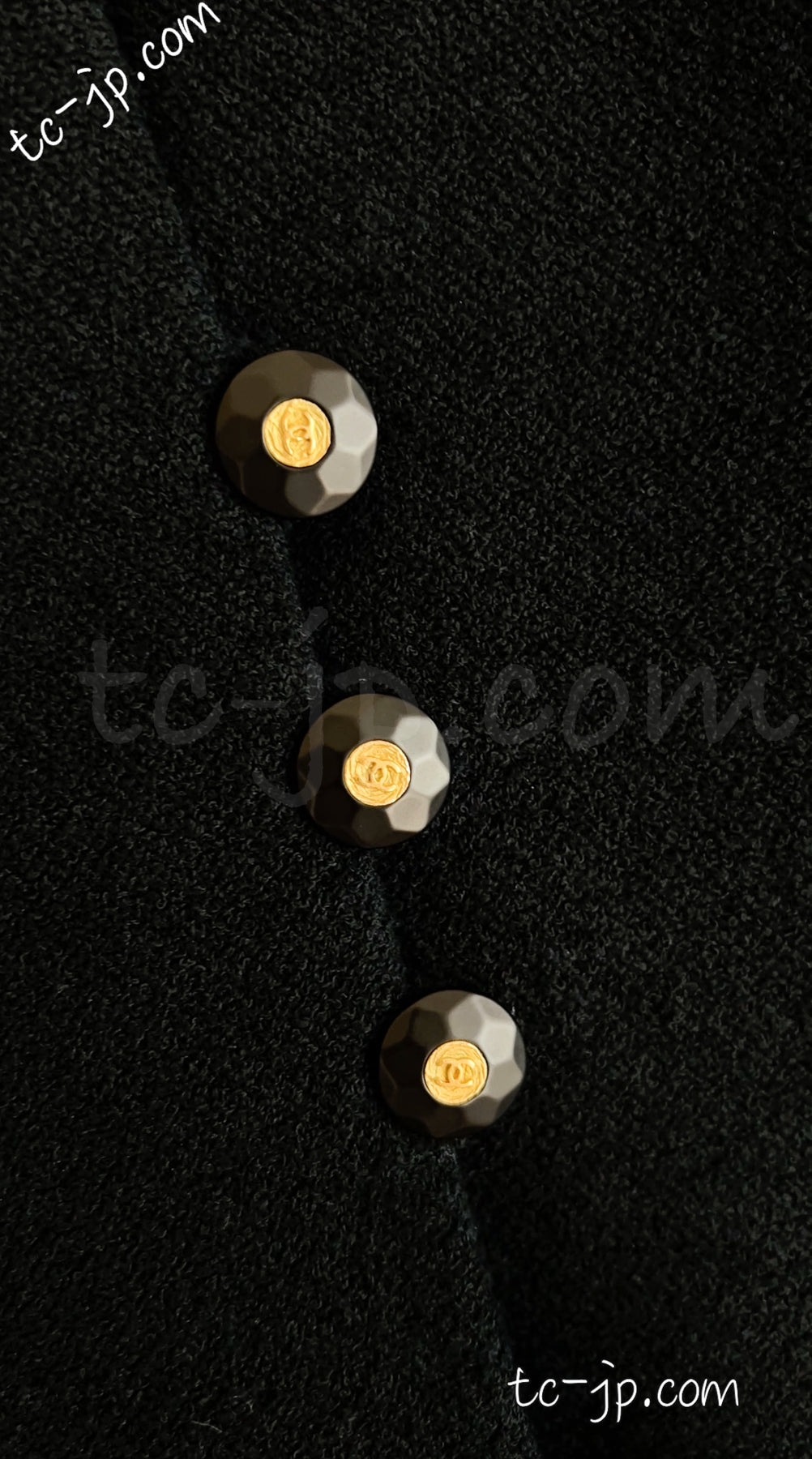 CHANEL 94S Vintage Navy Black Wool Cotton Supermodel Jacket 38 シャネル ヴィンテージ ネイビー ブラック ウール コットン スーパーモデル ジャケット 即発