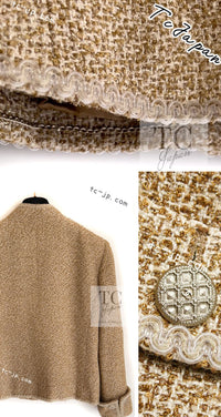 CHANEL 13C Gold Silk Blend Lesage Tweed Jacket 40 シャネル ゴールド ルサージュ ツイード ジャケット 即発