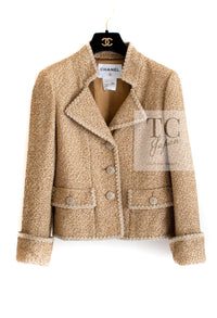 CHANEL 13C Gold Silk Blend Lesage Tweed Jacket 40 シャネル ゴールド ルサージュ ツイード ジャケット 即発
