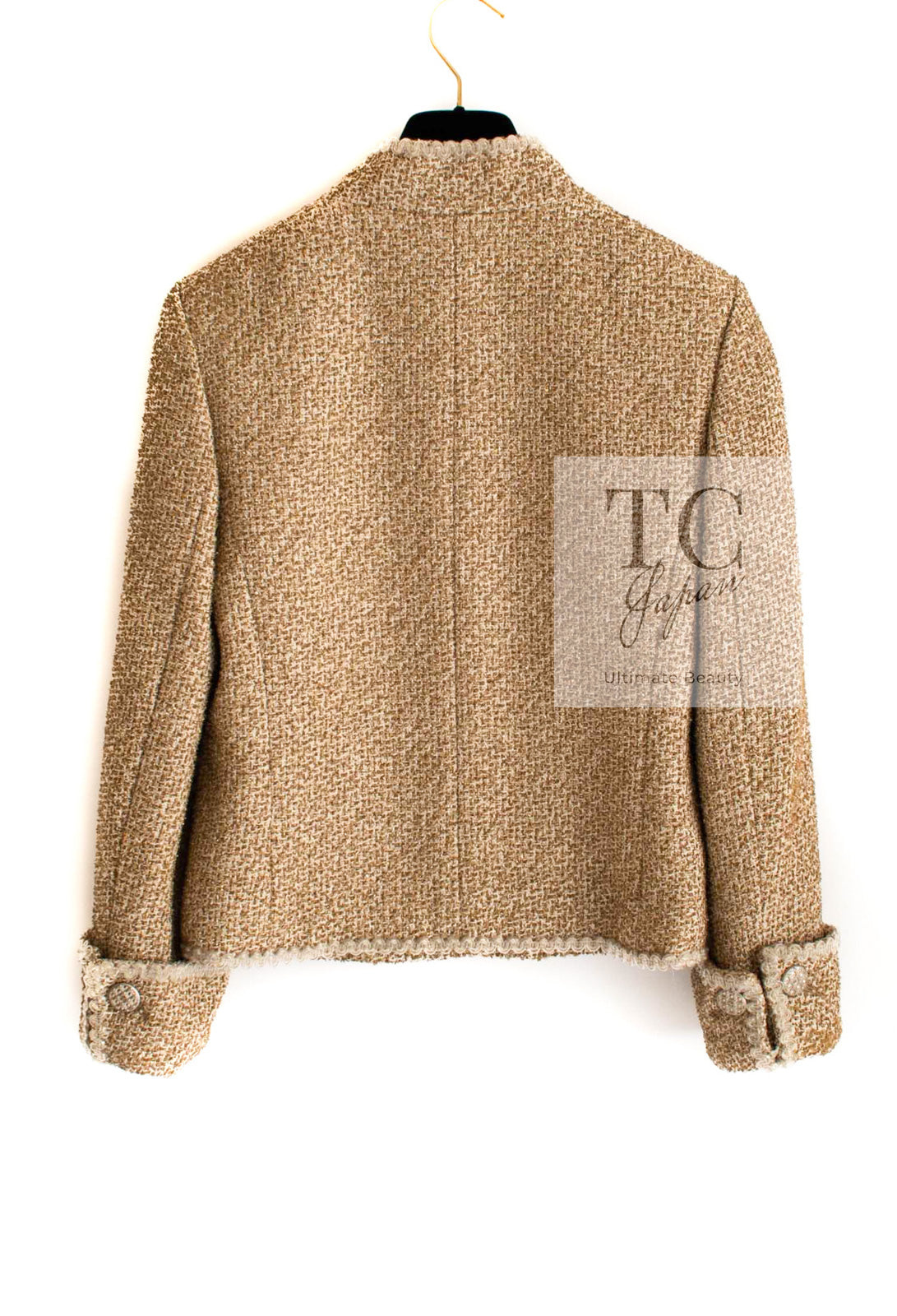 CHANEL 13C Gold Silk Blend Lesage Tweed Jacket 40 シャネル ゴールド ルサージュ ツイード ジャケット 即発
