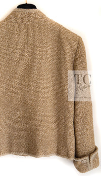 CHANEL 13C Gold Silk Blend Lesage Tweed Jacket 40 シャネル ゴールド ルサージュ ツイード ジャケット 即発