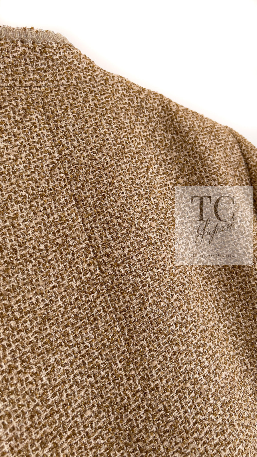 CHANEL 13C Gold Silk Blend Lesage Tweed Jacket 40 シャネル ゴールド ルサージュ ツイード ジャケット 即発