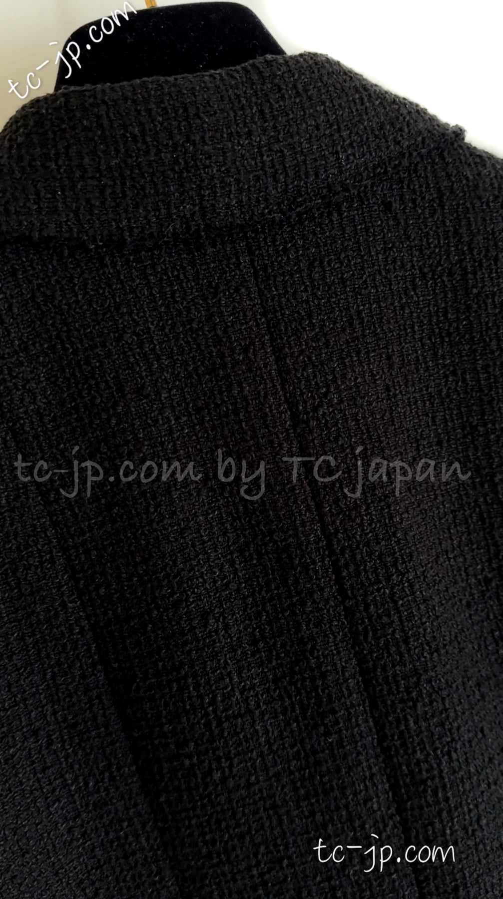 CHANEL 12S Black CC Silver Logo Cotton Tweed Jacket 34 36 38 シャネル ブラック CCロゴ シルバー刺繍 コットン ツイード ジャケット 即発
