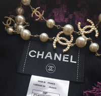 CHANEL 09S Purple Black Houndstooth Silk Tweed Jacket 38 シャネル パープル ブラック 千鳥柄 シルク ツイード ジャケット 即発
