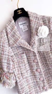 CHANEL 13C Rose Garden Multicolor Lesage Tweed Jacket 36 38 シャネル ローズガーデン マルチカラー ルサージュ 襟付き ツイード ジャケット 即発