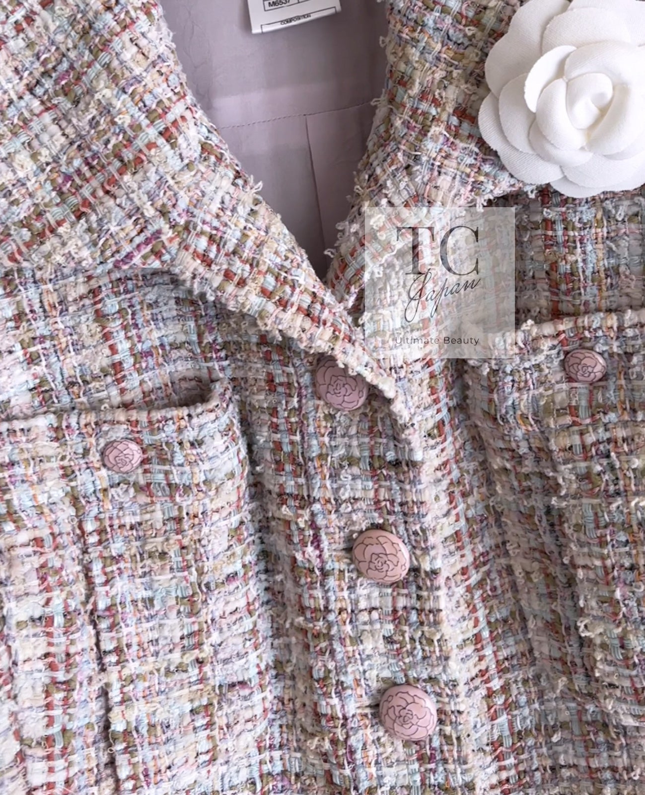 CHANEL 13C Rose Garden Multicolor Lesage Tweed Jacket 36 38 シャネル ローズガーデン マルチカラー ルサージュ 襟付き ツイード ジャケット 即発