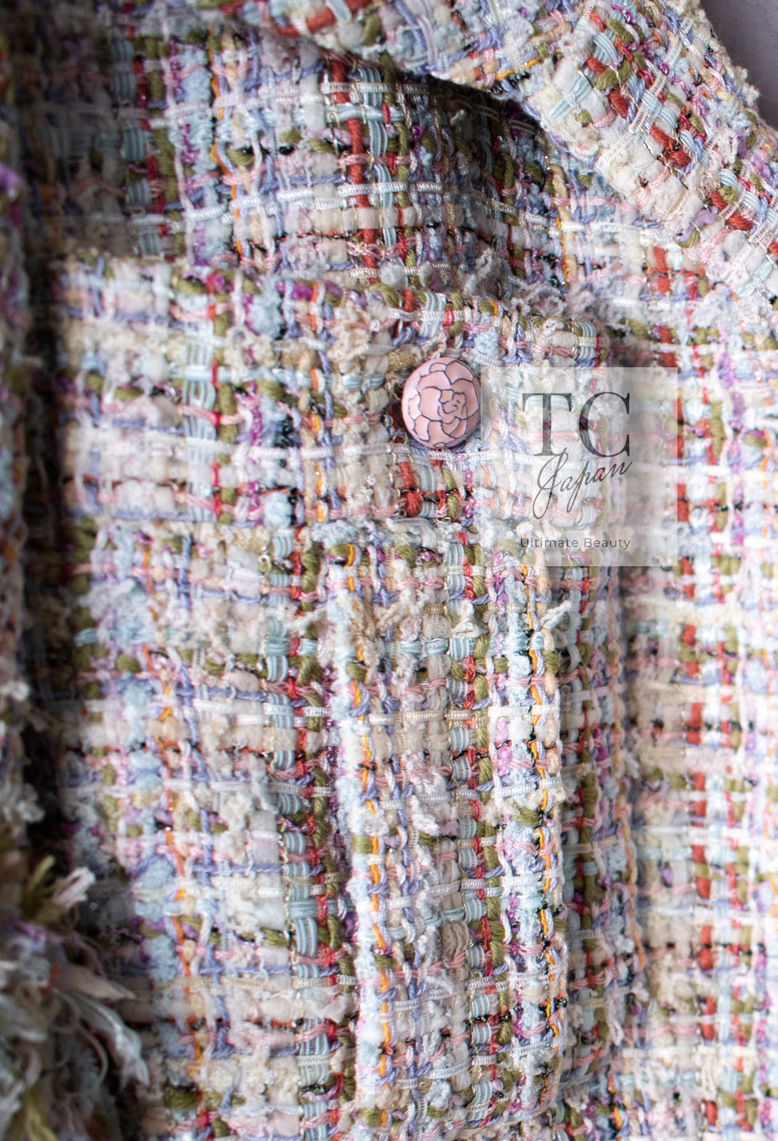 CHANEL 13C Rose Garden Multicolor Lesage Tweed Jacket 36 38 シャネル ローズガーデン マルチカラー ルサージュ 襟付き ツイード ジャケット 即発
