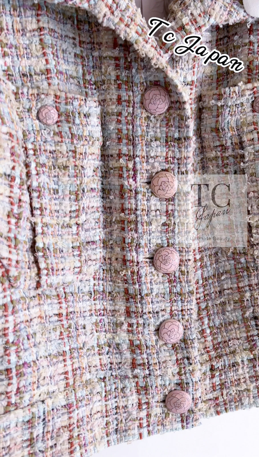 CHANEL 13C Rose Garden Multicolor Lesage Tweed Jacket 36 38 シャネル ローズガーデン マルチカラー ルサージュ 襟付き ツイード ジャケット 即発
